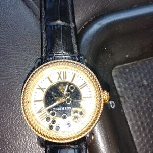 Judith Ripka Black and Gold Men's Watch